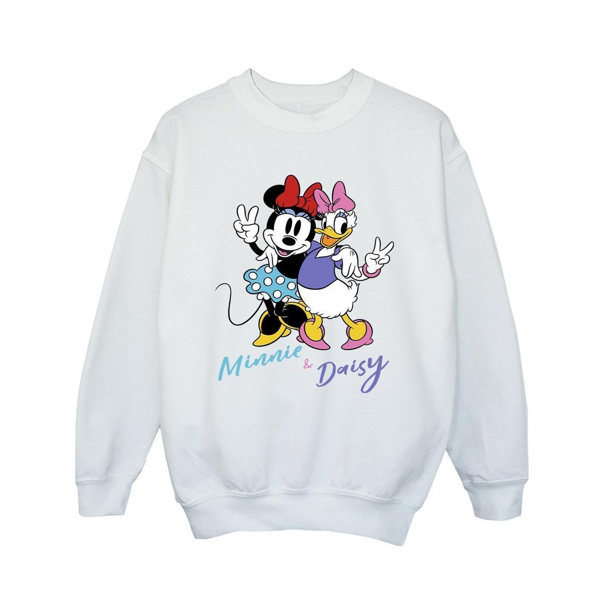 Disney - "Minnie Mouse And Daisy" Sweatshirt für Mädchen (Weiß)