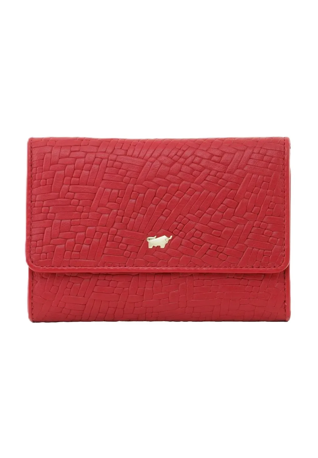 BRAUN BÜFFEL Geldbörse, Leder, Flechtprägung, für Damen, rot, 99