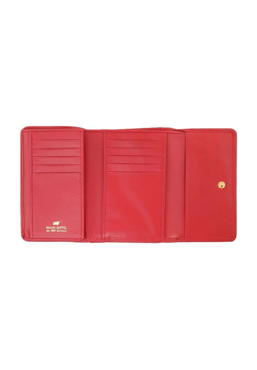 BRAUN BÜFFEL Geldbörse, Leder, Flechtprägung, für Damen, rot, 99
