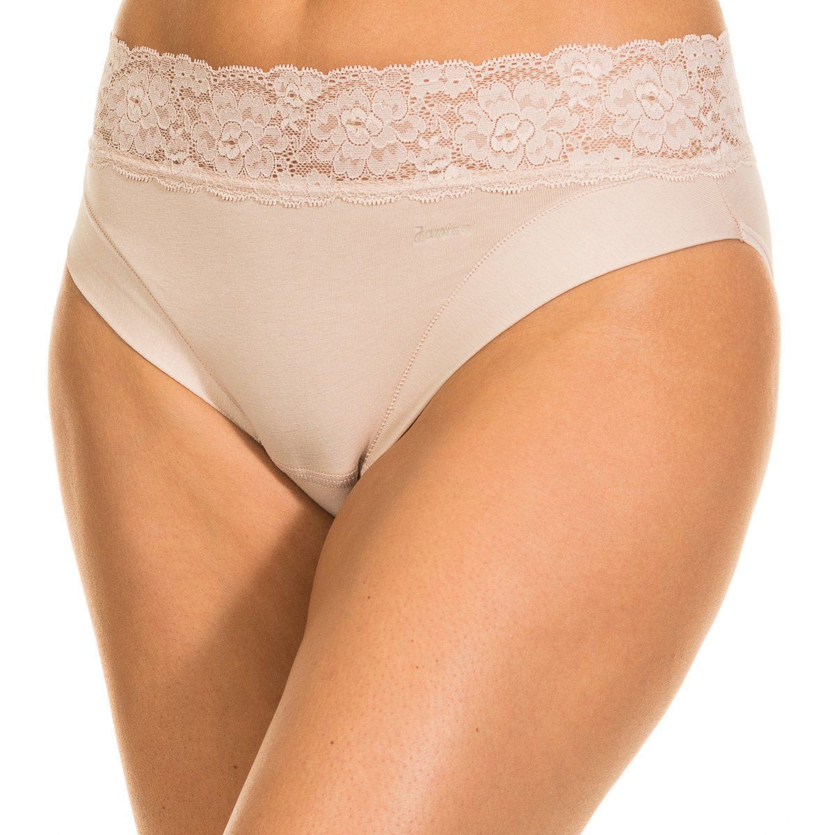 Taillenhoher Slip mit Spitze
