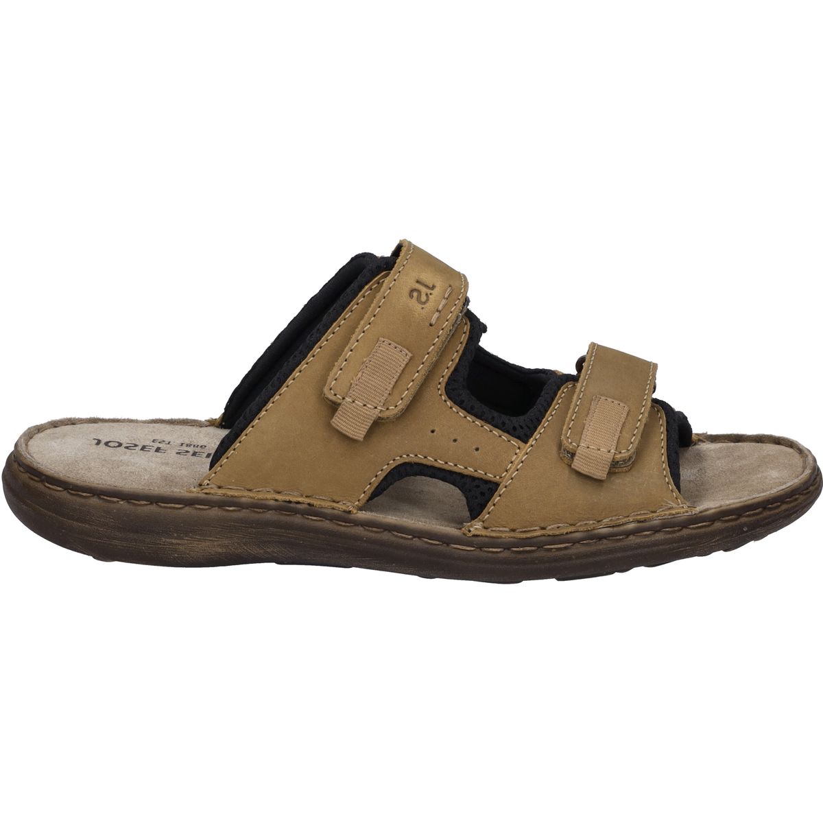 Komfortable Leder-Klettsandalen