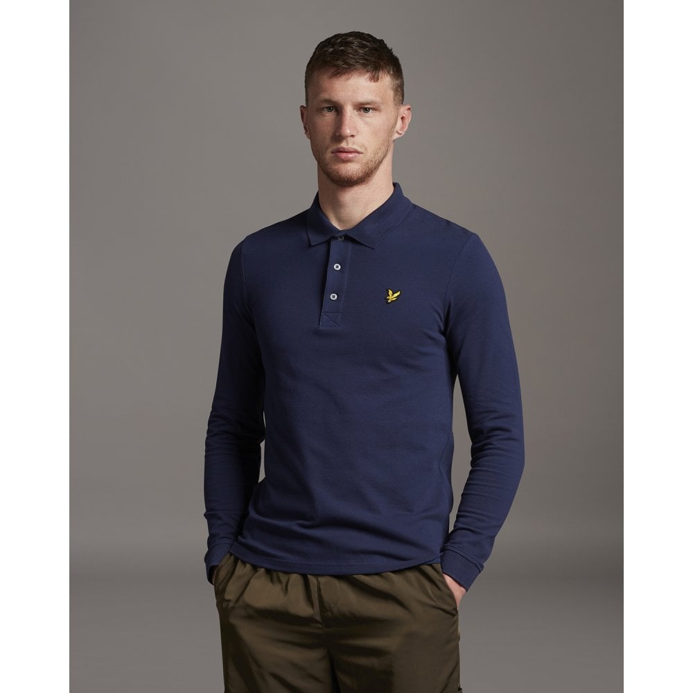 Herren Langarm Poloshirt