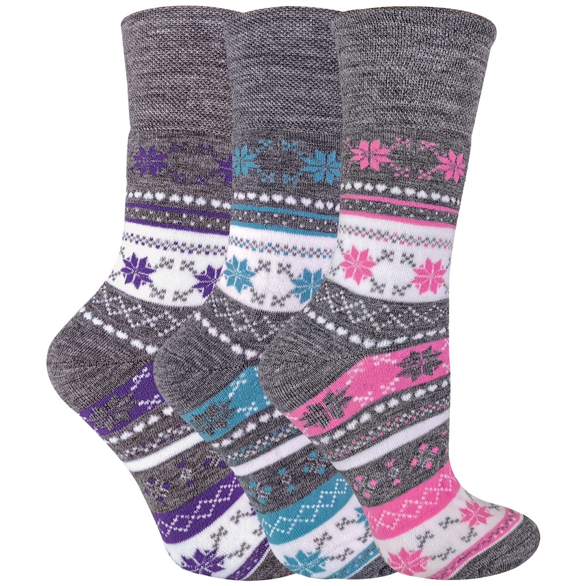 Damen Fairisle Thermo Socken Set