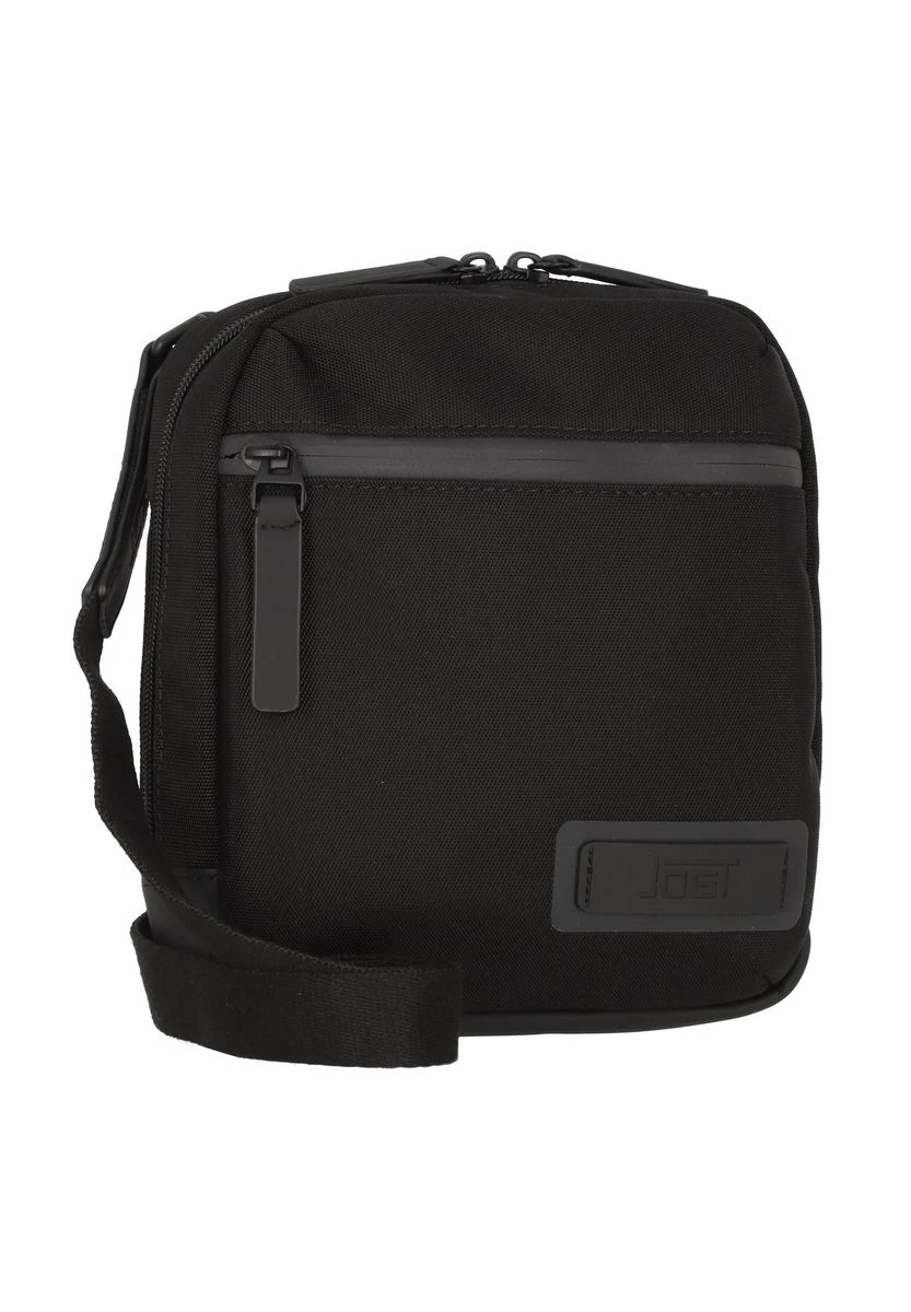 JOST Umhängetasche, Patch, Reißverschlussfach, uni, schwarz