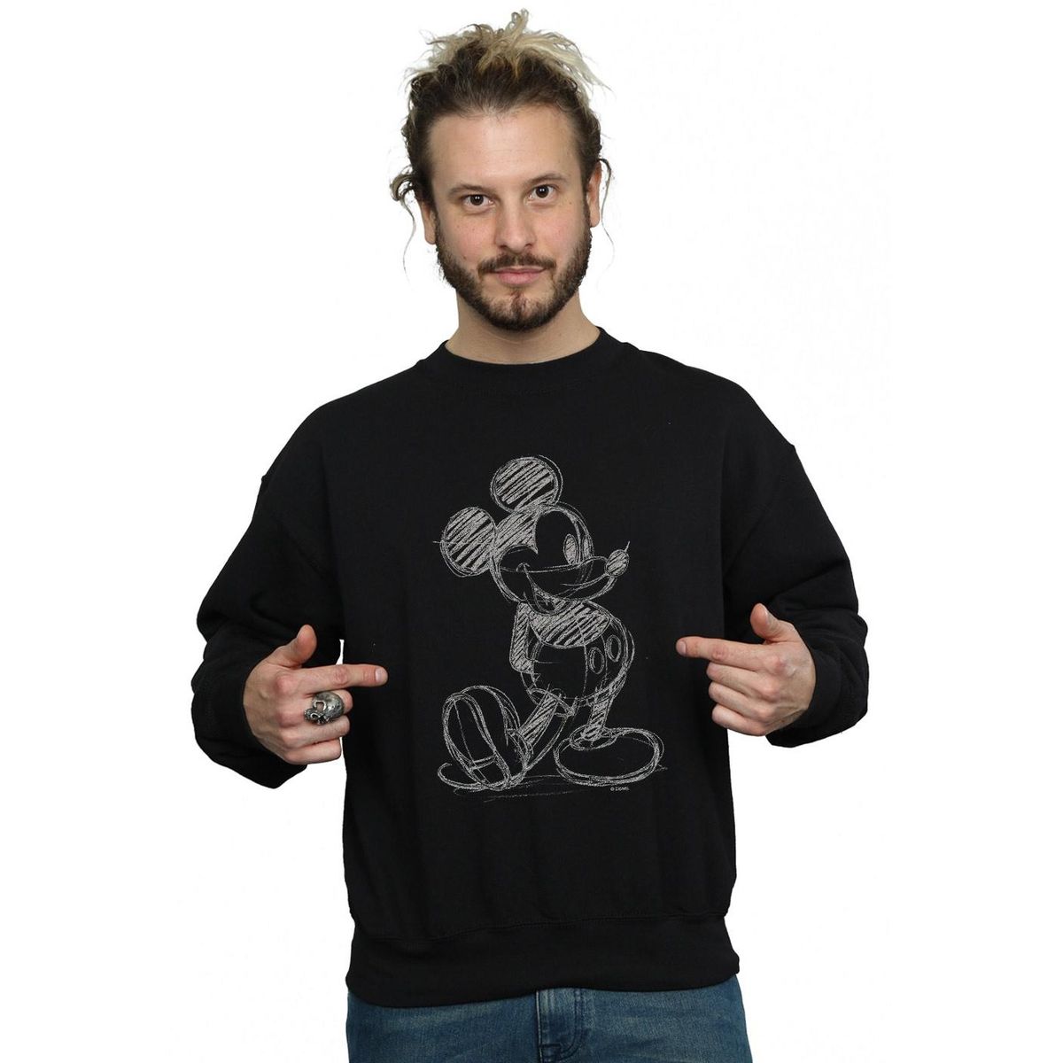 Sweatshirt mit Skizzen-Grafikprint