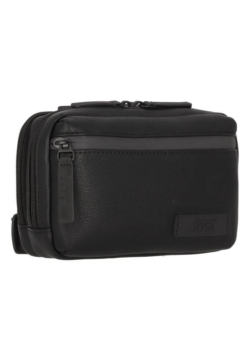 JOST Hüfttasche, Leder-Optik, Patch, für Herren, schwarz