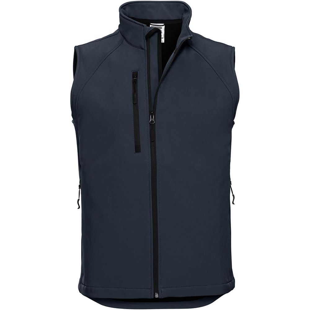 Russell Mens 3 Layer Soft Shell Gilet Jacke (French Navy)