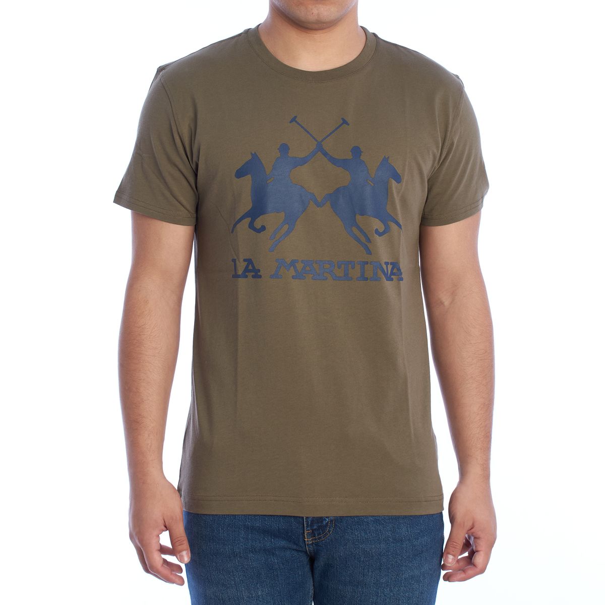 T-Shirt mit Polo-Spieler-Grafikdruck
