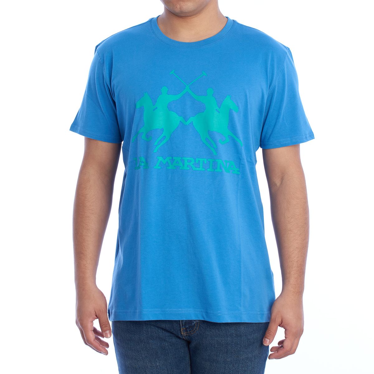 T-Shirt mit Polo-Spieler-Grafikdruck