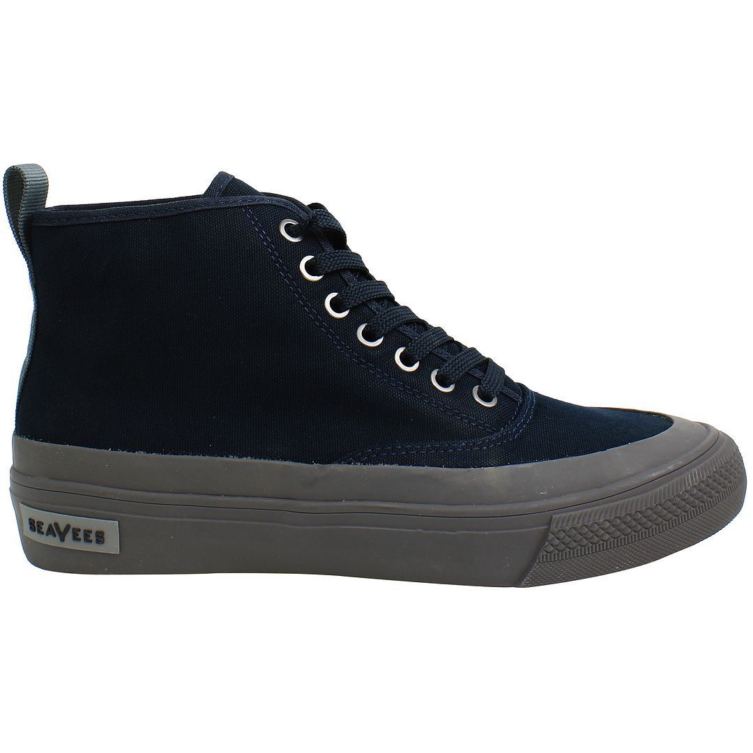 Marineblaue Canvas-Schnür-Halbschuhe