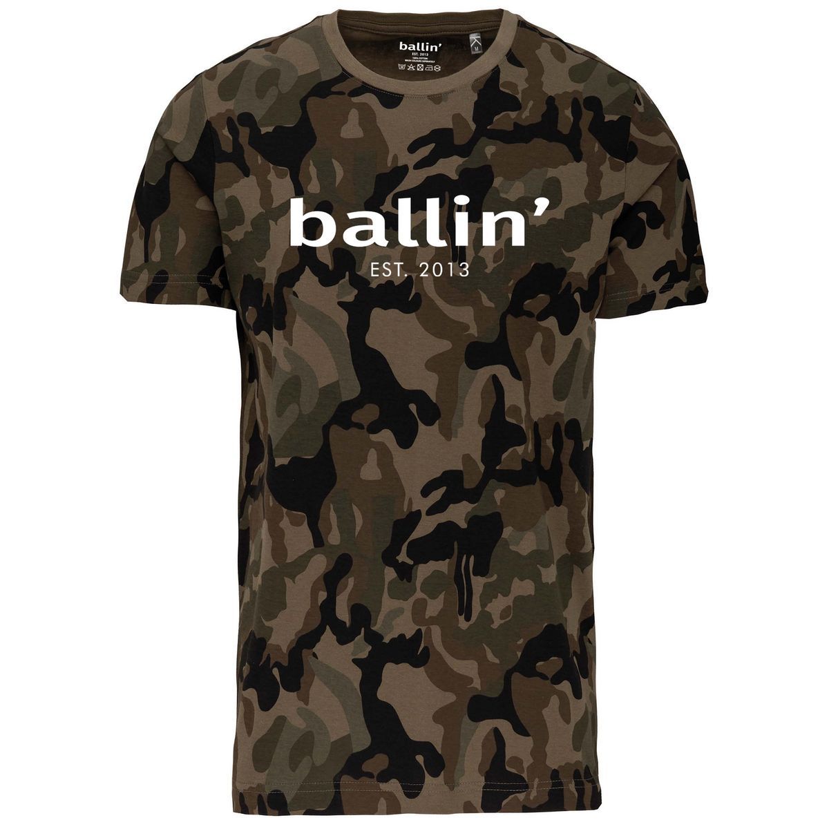 T-Shirt mit Camouflage-Print und Rundhalsausschnitt