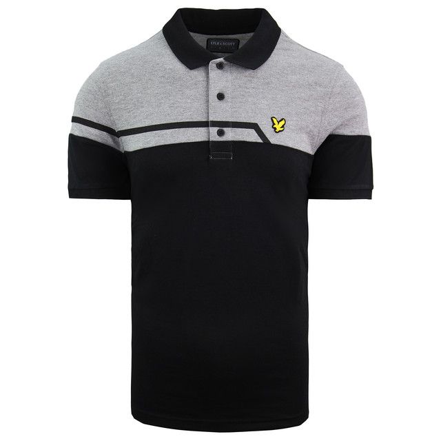 Lyle & Scott Block Herren Poloshirt Schwarz/Grau
