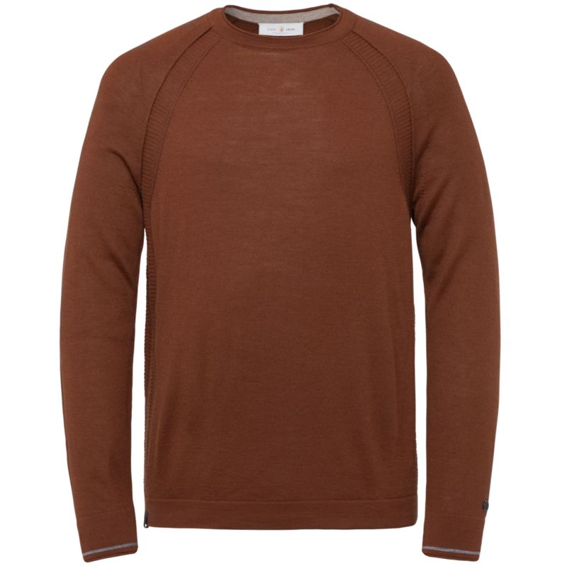Cast Iron Baumwoll-Pullover mit Rundhalsausschnitt