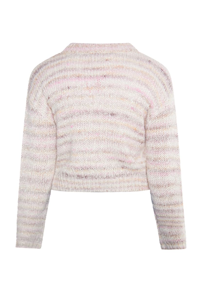 Gestreifter Kurzpullover in Pastelltönen