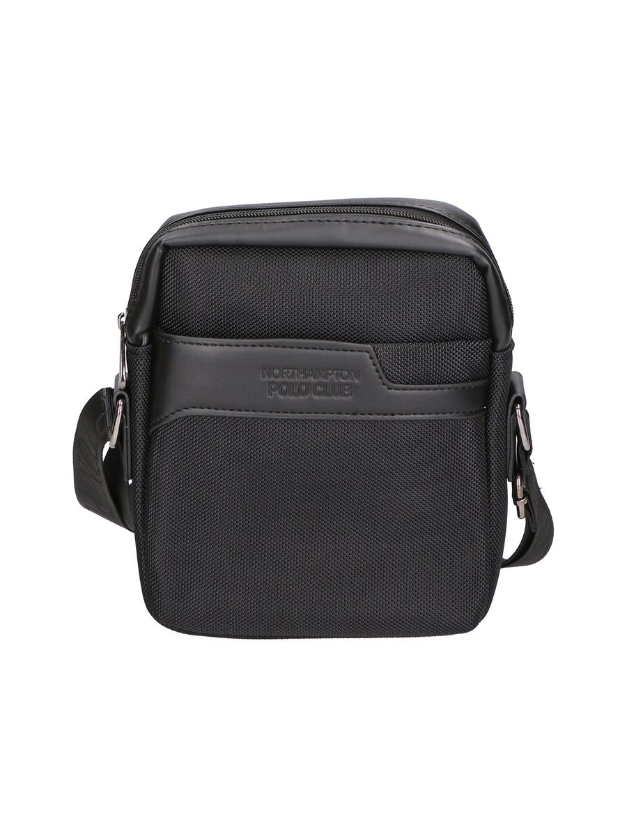 Schwarze kleine Schultertasche für Herren