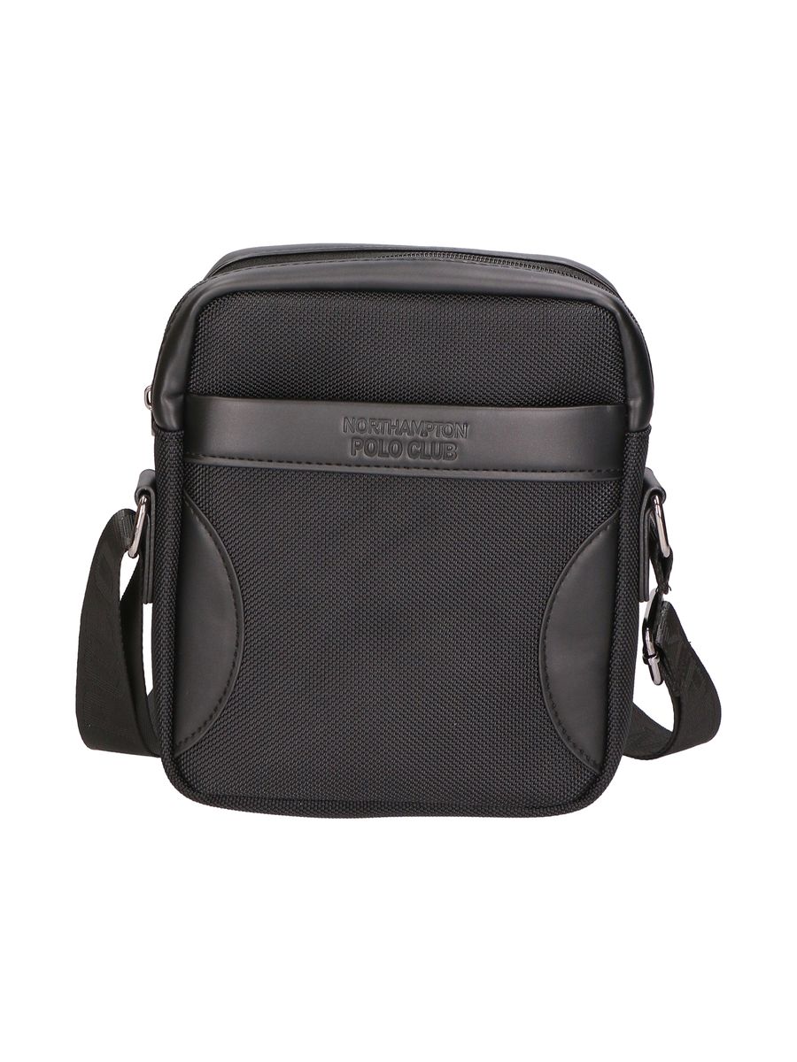 Schwarze kleine Schultertasche für Herren