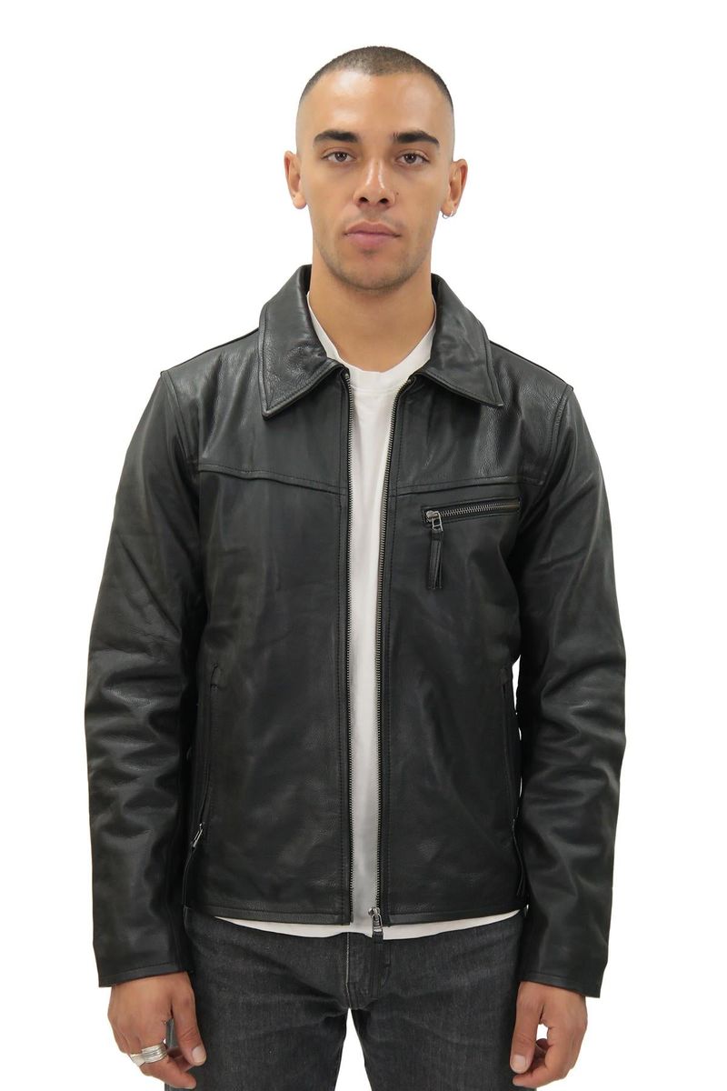 Herren Harrington-Jacke aus braunem Leder