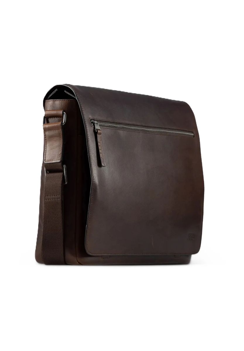 Minimalistische Messenger-Bag mit Überschlag