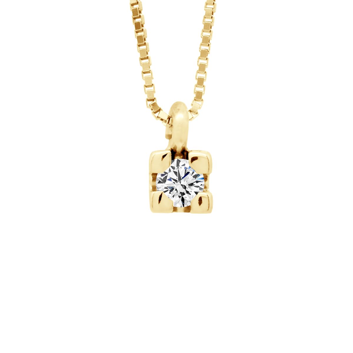 Zarte Gold-Diamant-Anhänger-Halskette