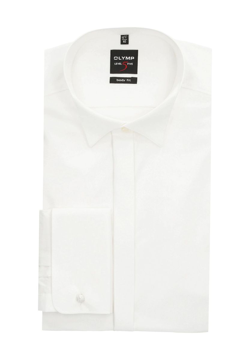 Elegantes weißes, schmal geschnittenes Hemd