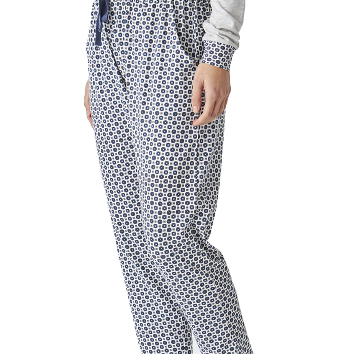 Langärmliges Baumwoll-Pyjama-Set