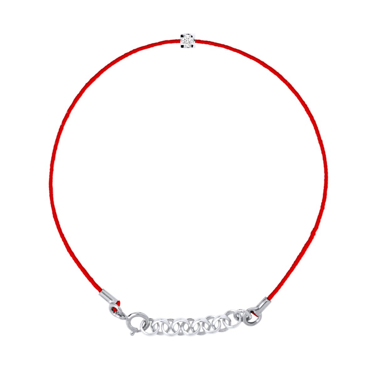 Minimalistisches geflochtenes Armband mit Diamant