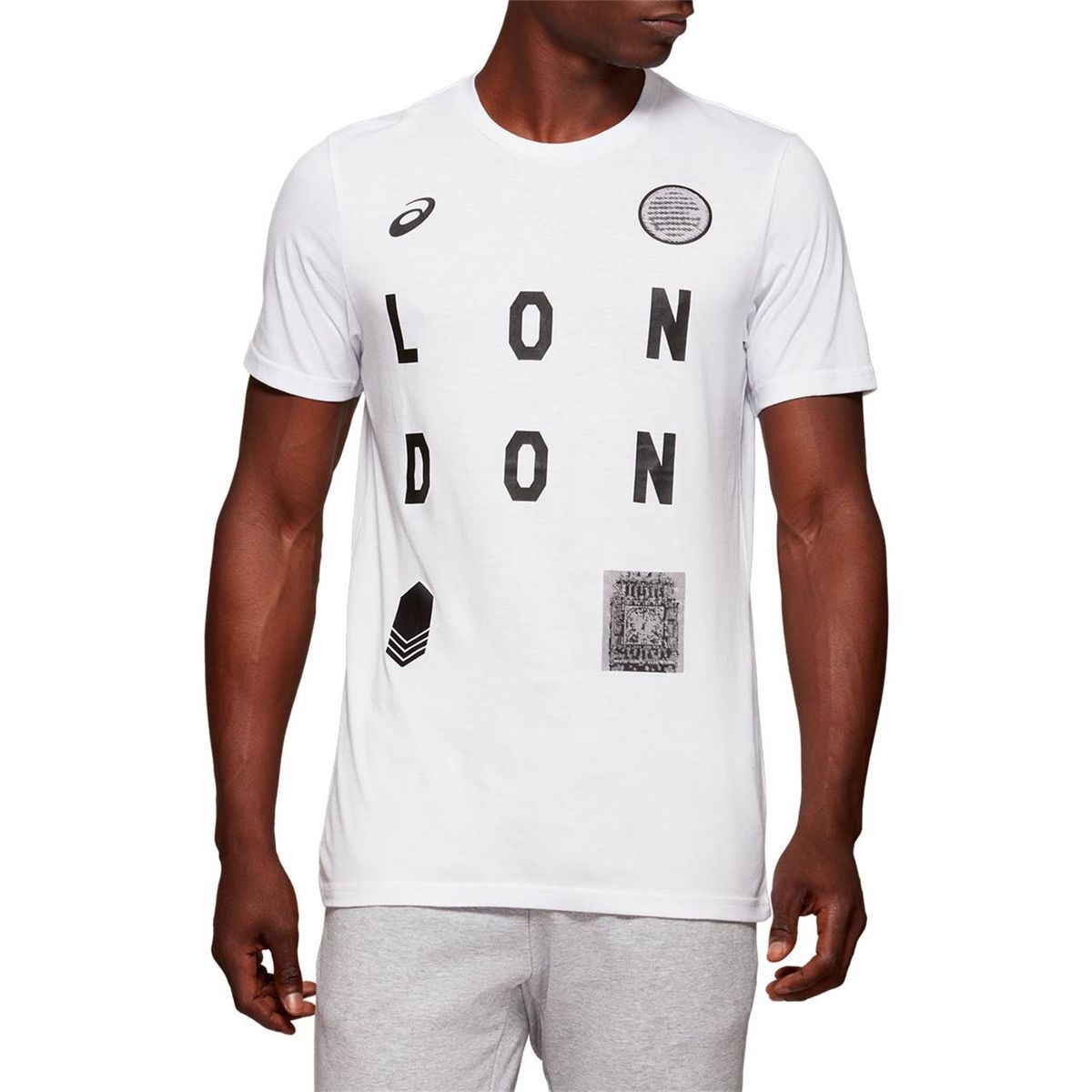 Herren Weißes T-Shirt mit Grafikprint