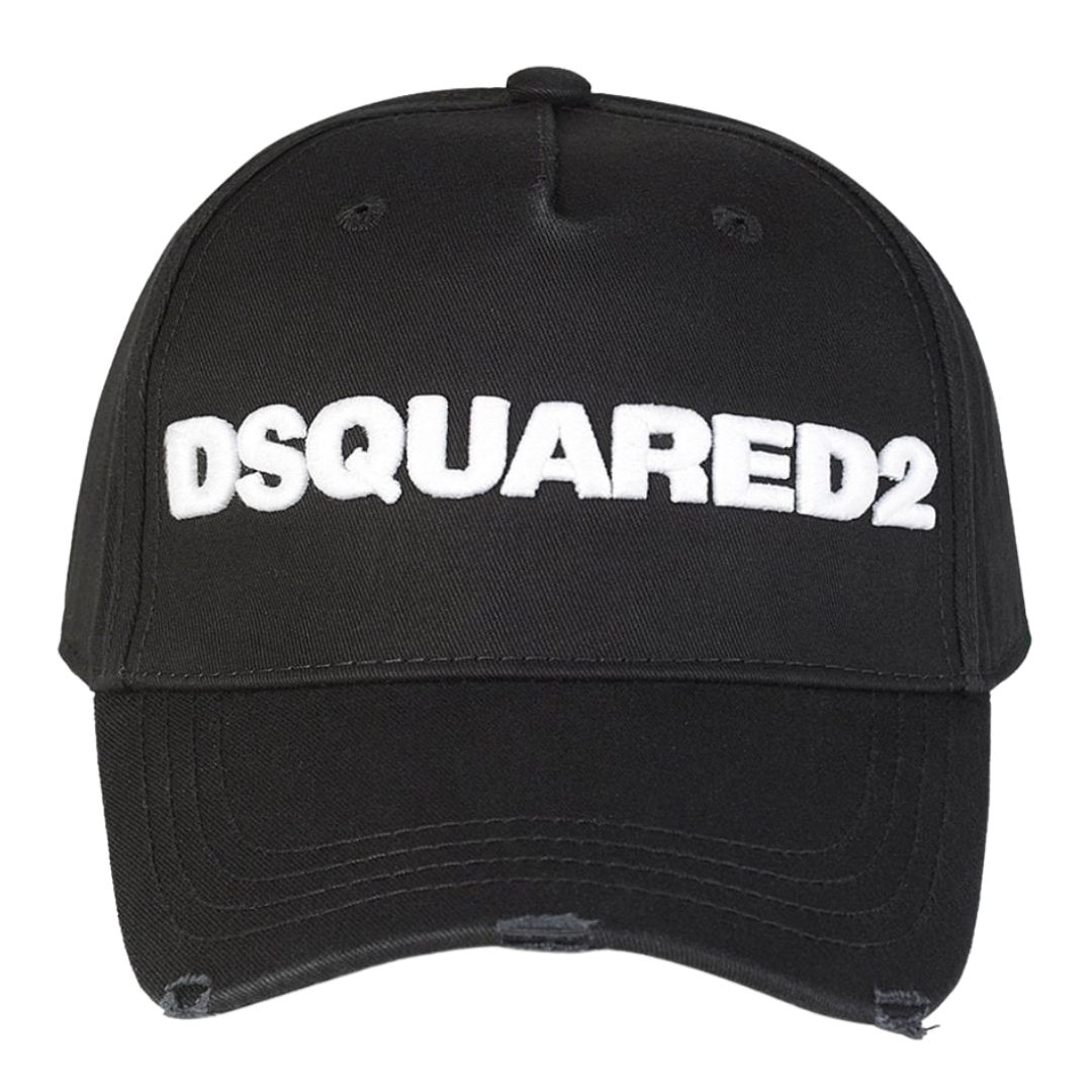 Baseballkappe mit Logo-Stickerei und Distressed-Optik