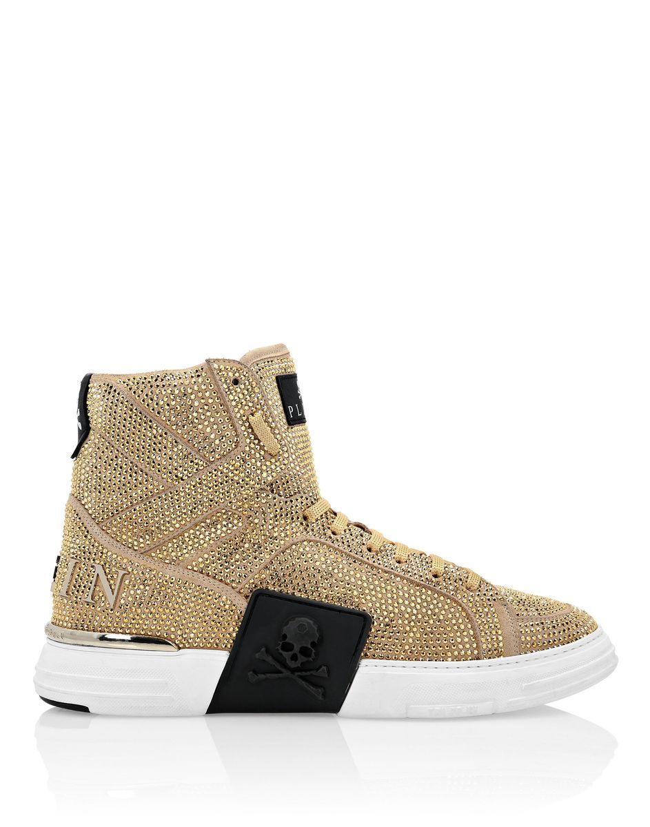 Kristallverzierte High-Top-Sneakers