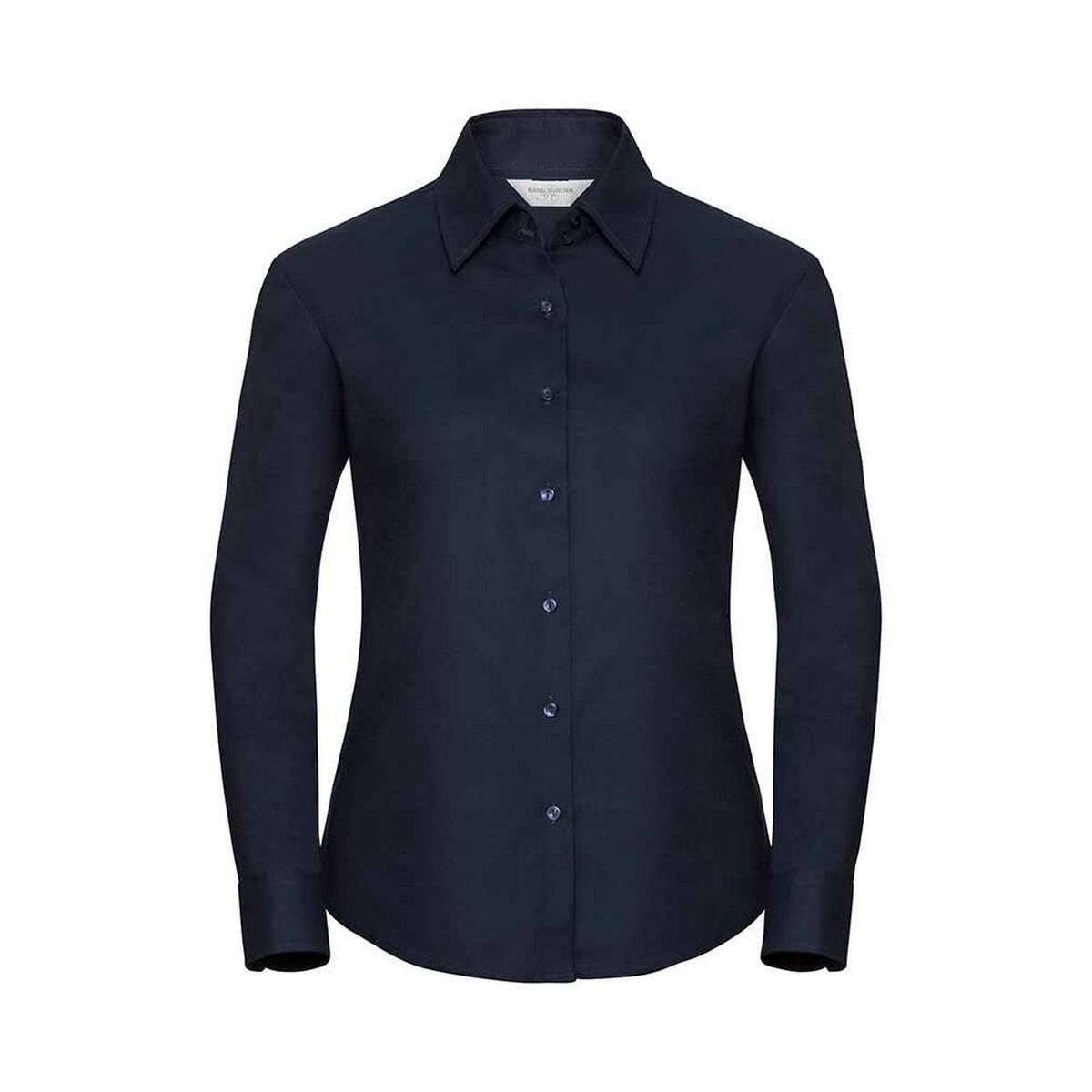 Russell Collection - Hemd für Damen Langärmlig (Leuchtend Navy-Blau)