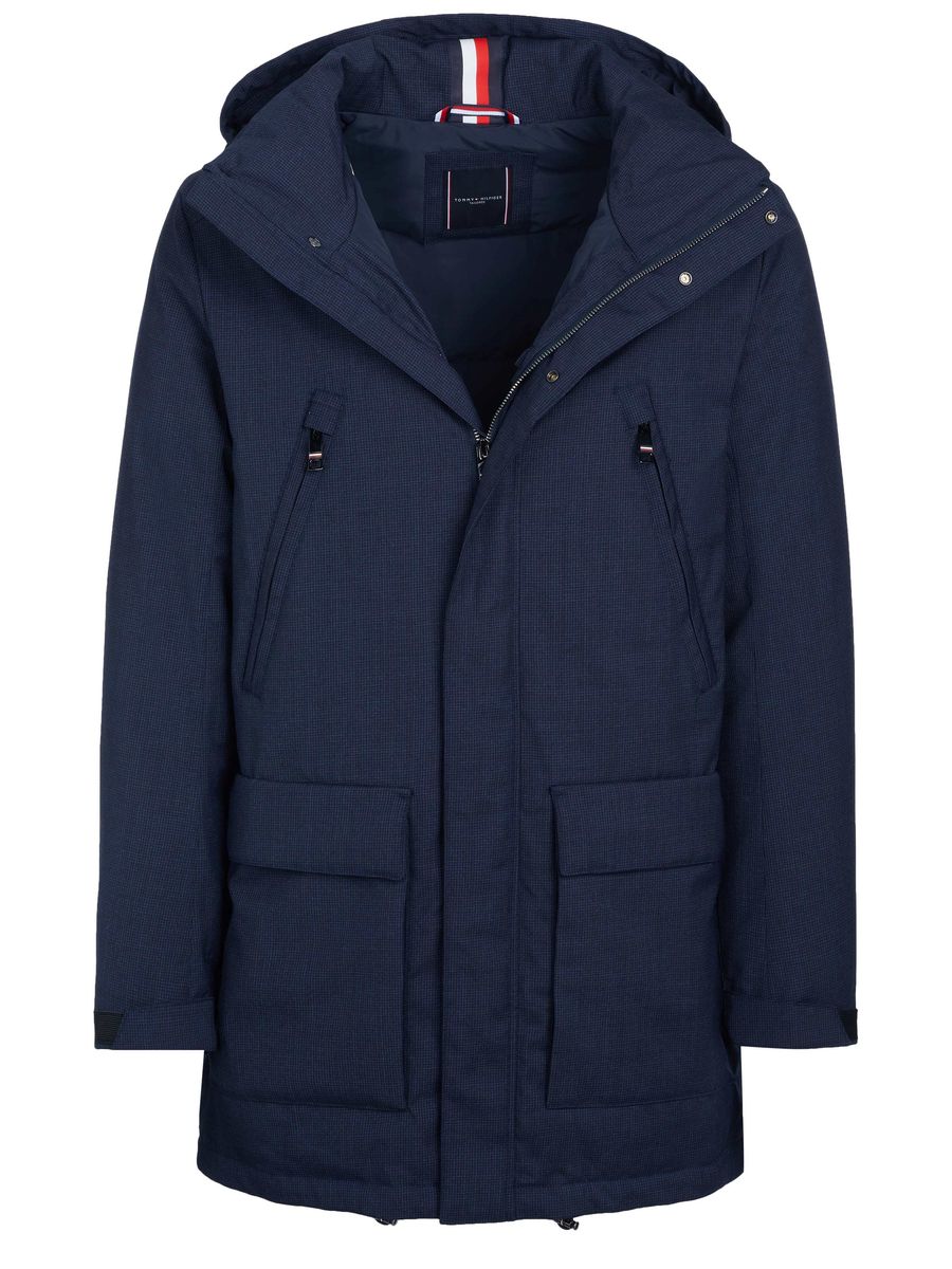 Parka-Mantel mit Kapuze aus Wollmischung