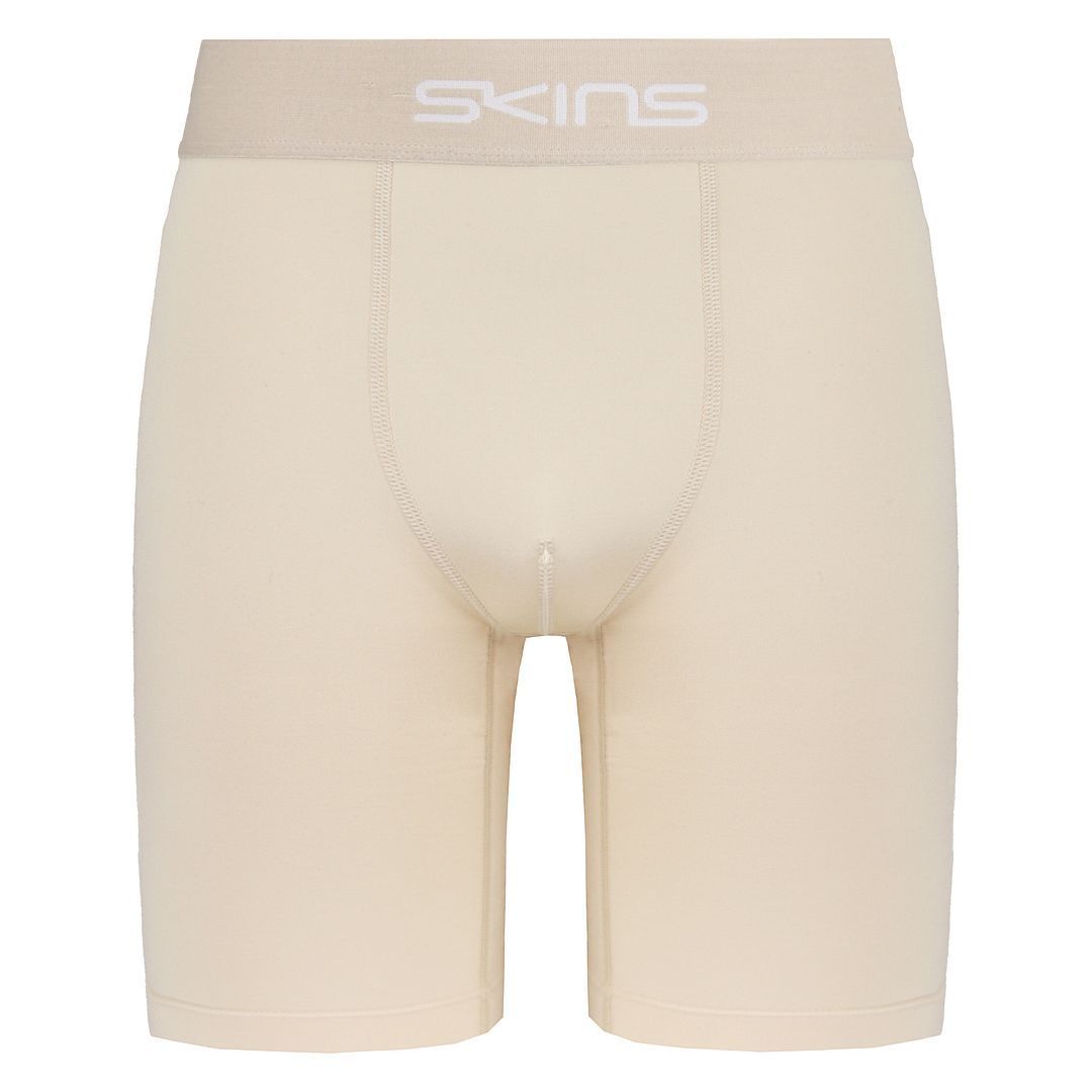 Beige Kompressions-Halbshorts für Herren