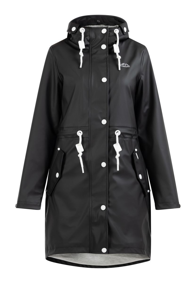 ICEBOUND Regenmantel Damen Schwarz