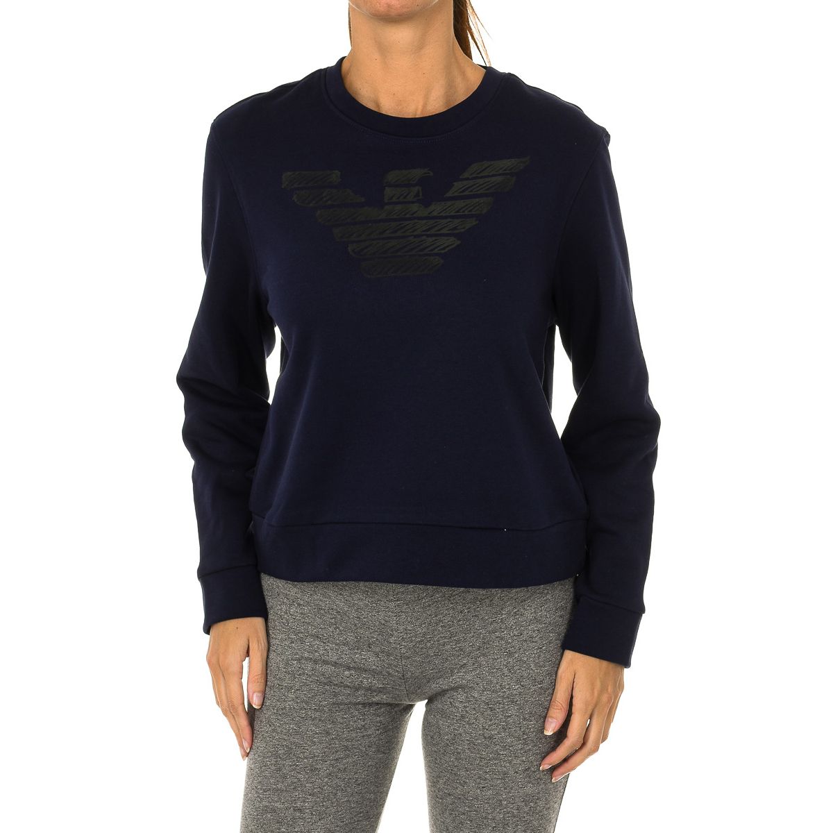 Langärmeliges Sweatshirt mit Rundhalsausschnitt