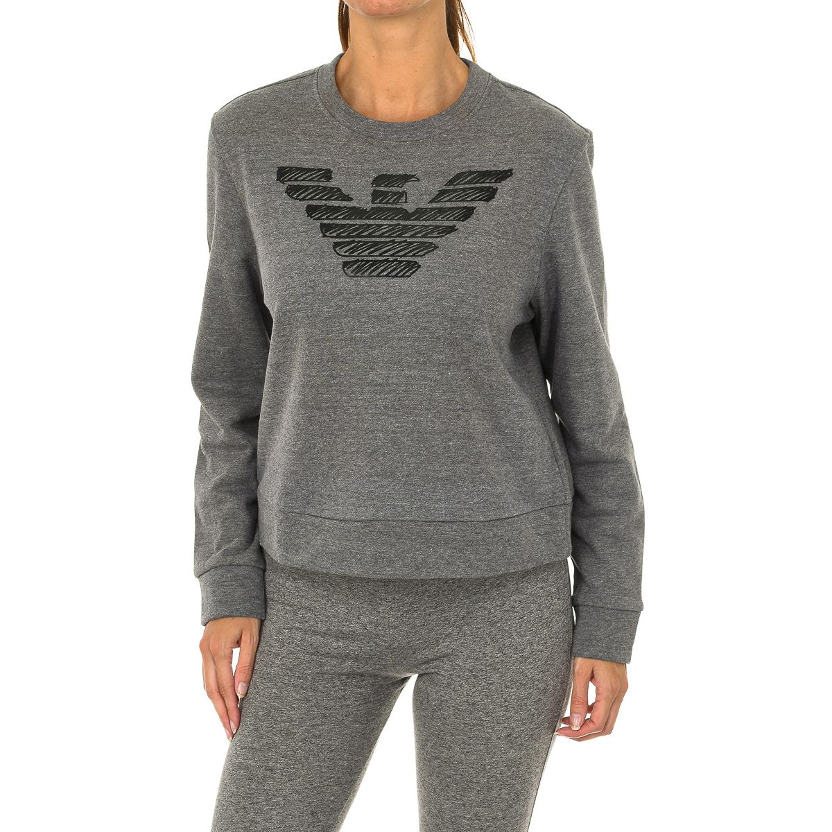 Langärmeliges Sweatshirt mit Rundhalsausschnitt