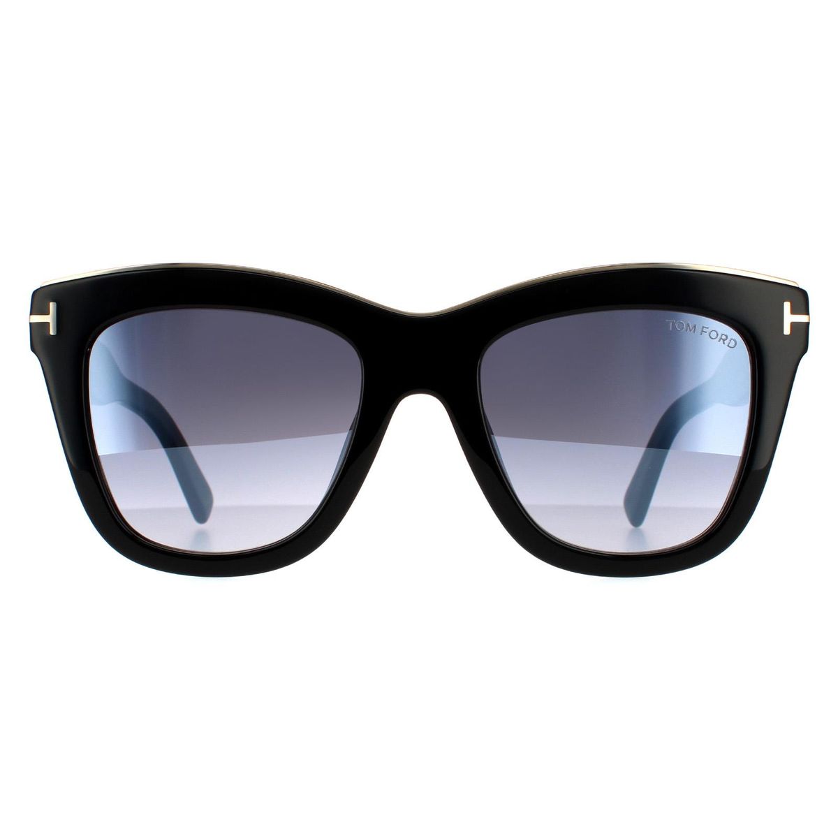 Sonnenbrille mit quadratischem Rahmen und grauem Farbverlauf