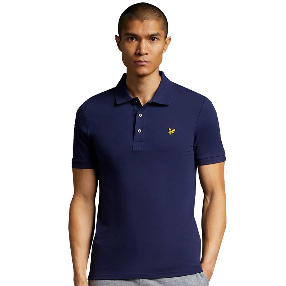 Lyle & Scott Schlichtes Poloshirt in Marineblau