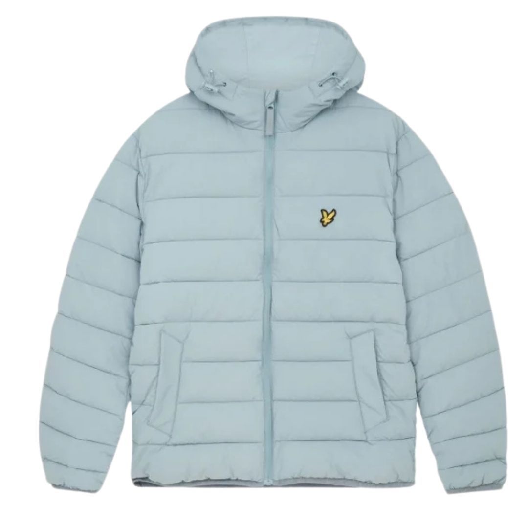 Wattierte Pufferjacke mit Kapuze in Blau