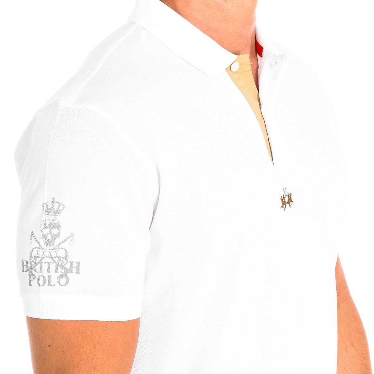Baumwoll-Poloshirt mit Kontrastkragen