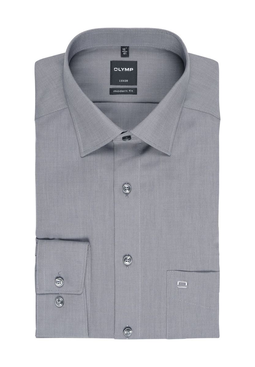 Modern Fit graues Businesshemd