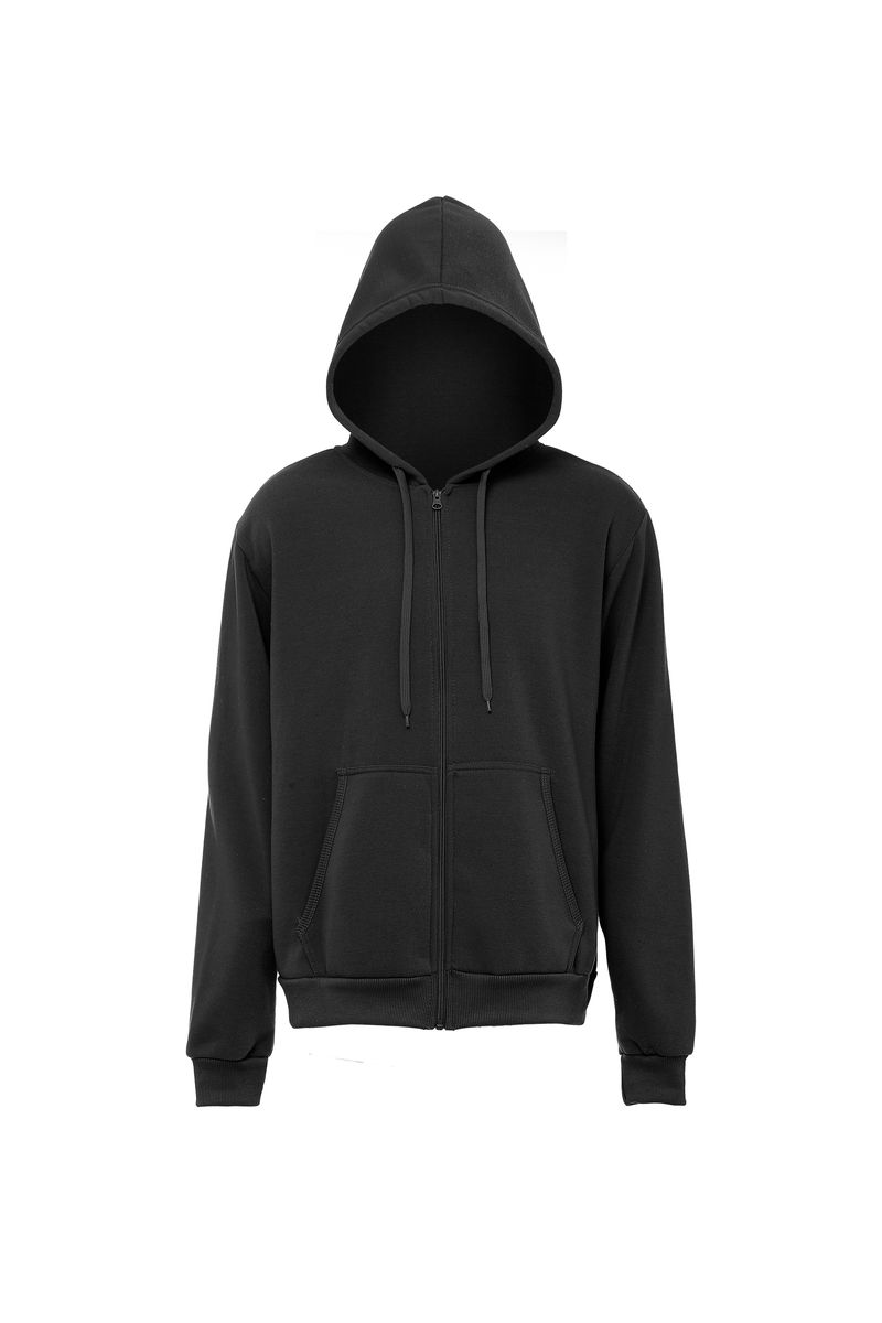 Klassische Kapuzenjacke mit durchgehendem Reißverschluss