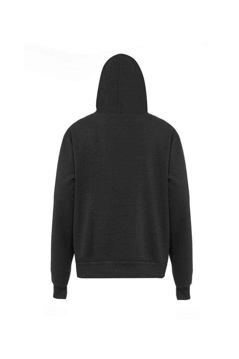 Klassische Fleece-Kapuzenjacke mit Reißverschluss