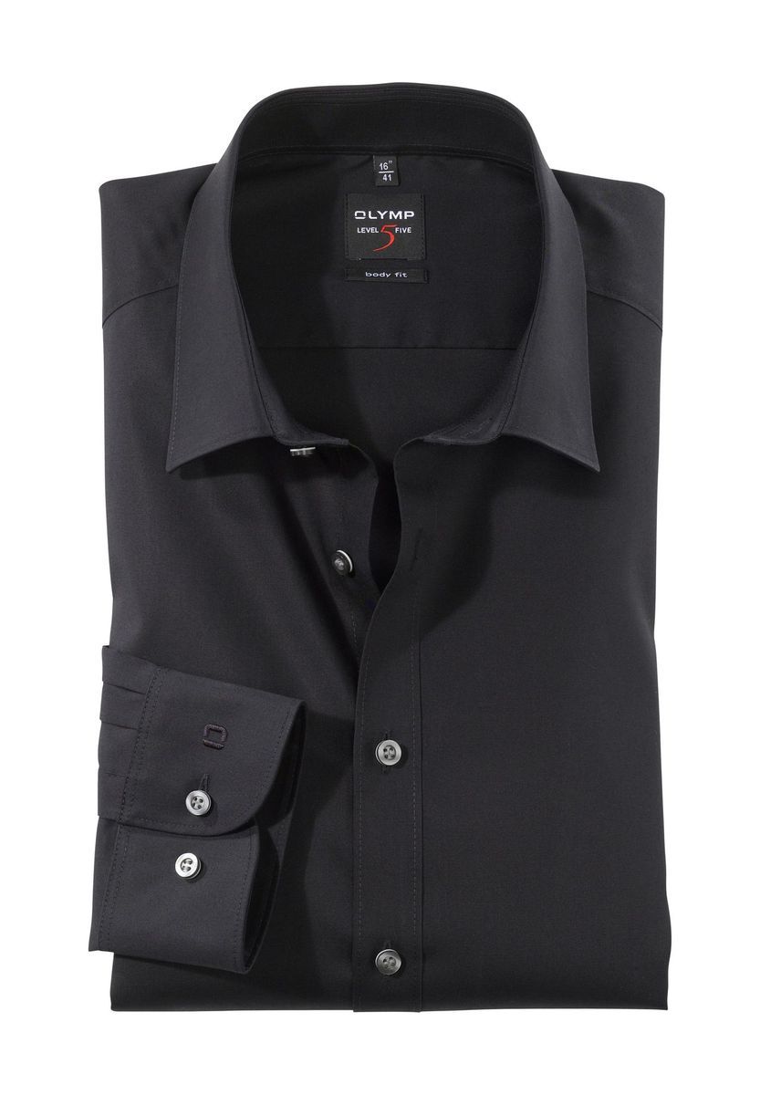 Klassisches schwarzes Businesshemd Body Fit