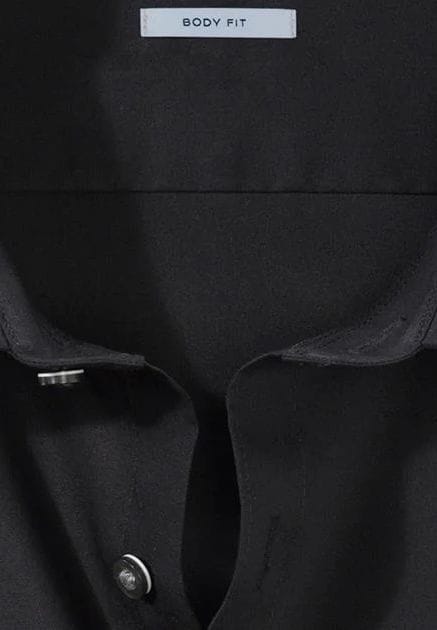Klassisches schwarzes Businesshemd Body Fit