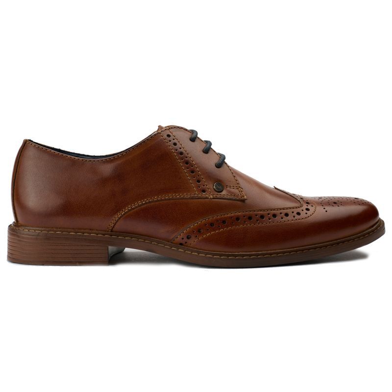 Klassischer Brogue-Schnürschuh aus Leder