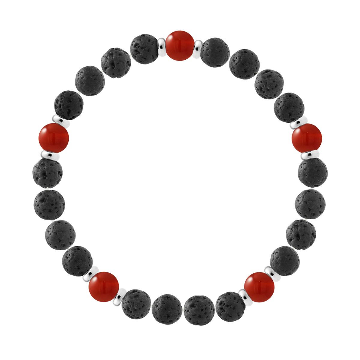 Lava Stein Perlenarmband