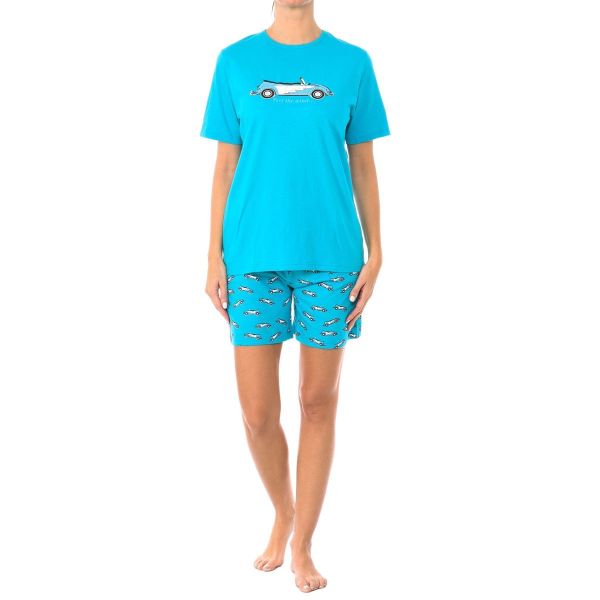 Sommer-Pyjama-Set mit Autoaufdruck