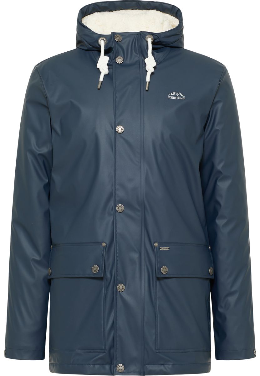 ICEBOUND Regenjacke mit Teddyfutter Herren Marine