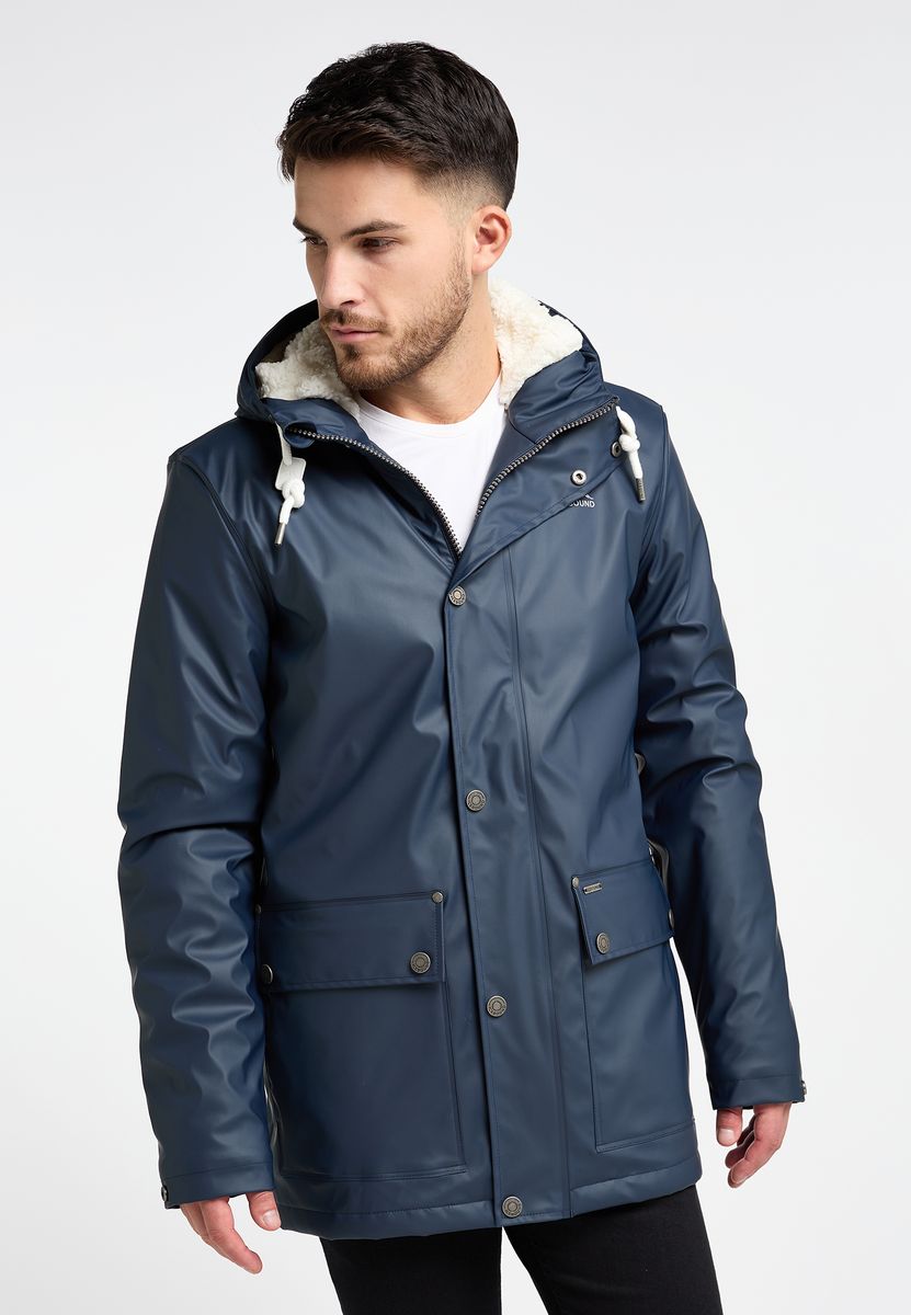 Gefütterter Regenparka mit Kapuze