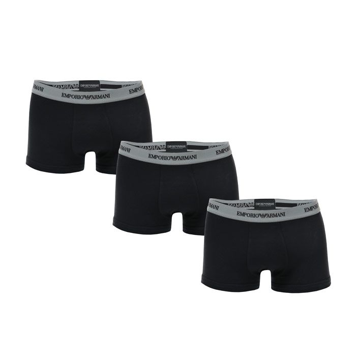 Herren Trunk Unterwäsche 3er-Pack Schwarz